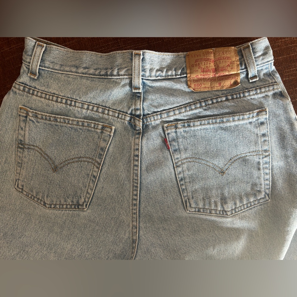 Vintage Levi’s 550 Jeans Relaxed Fit 1990’s Light Wash size 14 - Picture 6 of 11
